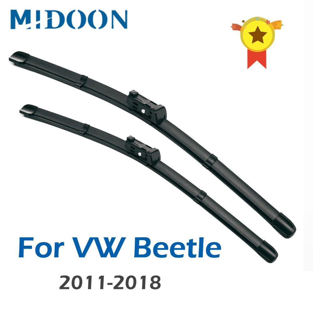 MIDOON-escobillas de limpiaparabrisas delanteras para VW Beetle, escobillas de limpiaparabrisas delgadas de 21 ", 21", 2011, 2012, 2013, 2014, 2015, 2016, 2017, 2018