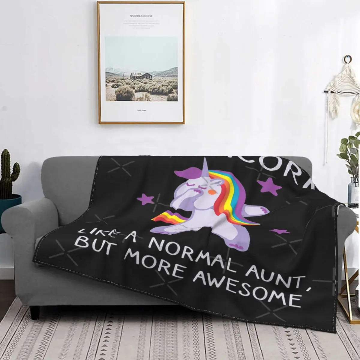 Aunticorn-Manta mullida A cuadros para cama, edredón A cuadros, ropa de cama y fundas, como una tía Normal 2