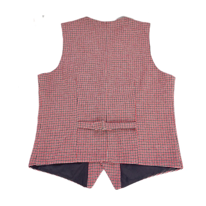 Mens Suit Vest Plaid Coffe Champagne Wedding Wool Business Waistcoat Jacket Casual Slim Fit Gilet Homme Vests For Groosmen