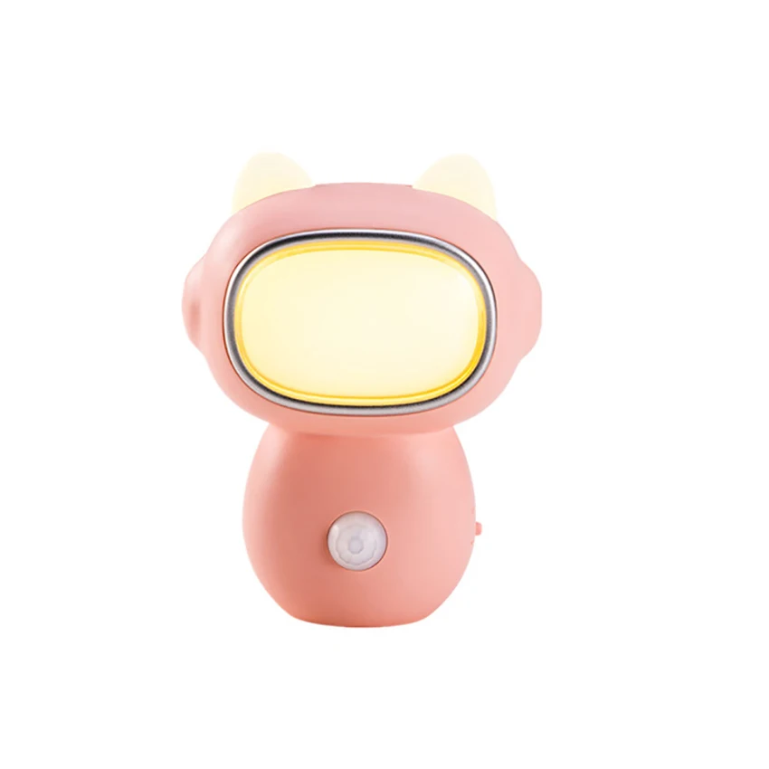 LED Nightlight, Cute Robot Rechargeable LED Stick-On Closet Light Motion-Sensing for Use In Bedroom, Stairs, Nursery, Kitchen