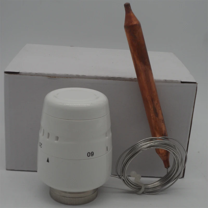 M30*1.5mm 20-60 degree remote temperature sensor/controller head/actuator for radiator valve/floor heating/heat exchanger