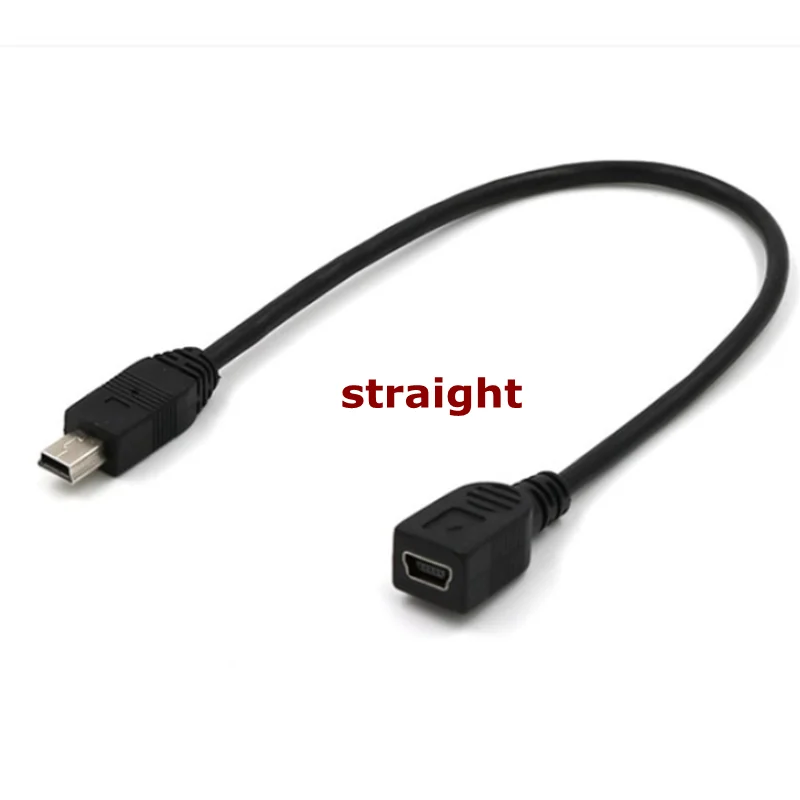 25CM 90 Degree 4 Angle Mini USB Female to Mini B 5-pin Male Cable Adapter For Car Extension OTG  Cable