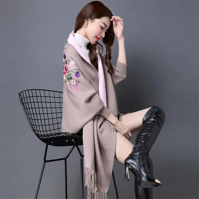 Women's Sweaters For Winter 2023 Female Wrap And Swing Leisure Long Sleeve Slim Thin Out Jacket Long Section Tops