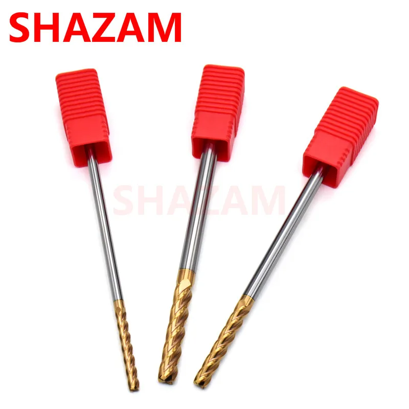 Fräser Legierung Beschichtung Wolfram Stahl Werkzeug HRC55 Cnc Schaftfräser Top Verlängern Fräser Kit Fräsen Flachen Boden Lang – Detail 4