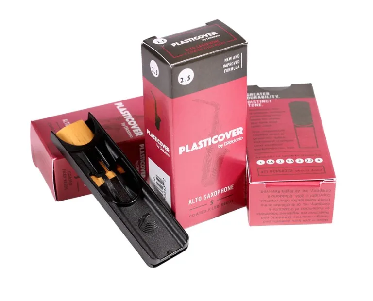 Rico by D\'addario Daddario Plasticover Alto Sax Saxophone Reeds, Strength 2.0 / 2.5 / 3.0 /3.5, 5-pack or 1-Piece