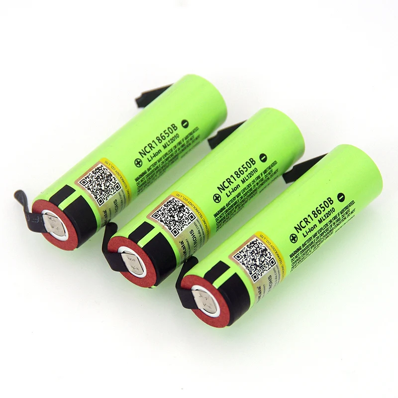 1-20PCS Liitokala New Original NCR18650B 3.7V 3400mAh 18650 Rechargeable Lithium Battery + DIY Nickel Piece