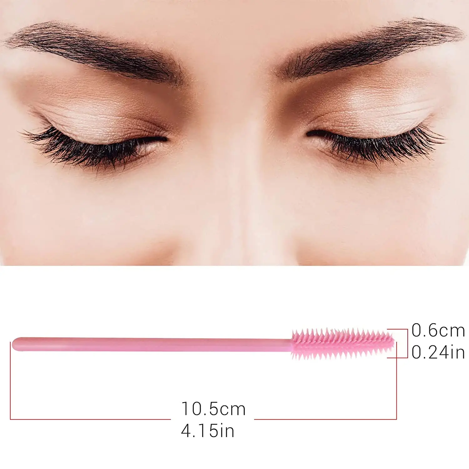 Brosse à Cils en Gel de Silicone, Applicateur de Mascara, Analyste de Peignes de Maquillage, Outil d'Extension, 50 Pièces