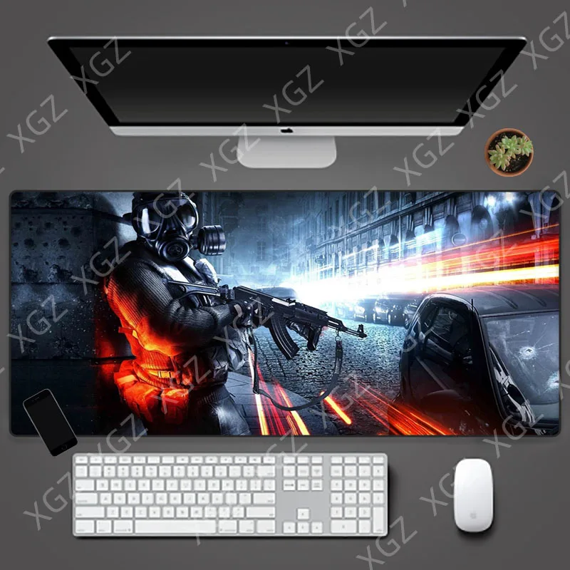 Yuzuoan XL CS GO Gun Accessories M14 AR-15 HK45 AK47 98K Office Mouse Gaming Mouse Pad Soft Radiation Decoration Desk Mouse Pad