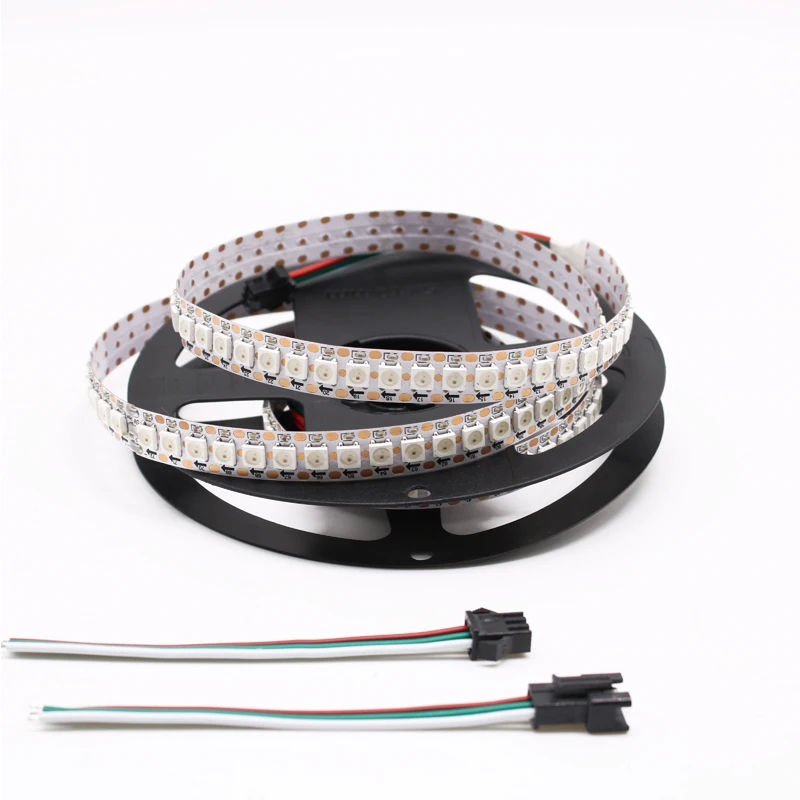 

DC5V Individually Addressable Smart RGB Led Strip WS2812B WS2812 2812b LED Pixel Strip Light Black/White PCB 144leds/m Full Colo