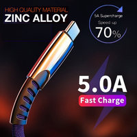 5.0A Type-c Fast Charge Data Sync Micro USB Braided Data Wire For iPhone 8 7 6 Plus Huawei Honor 8A 7C 7A Pro 20 10i 8 9 10 Lite