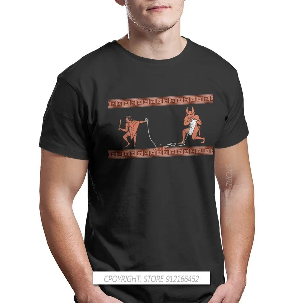 Crafty Minotaur Streetwear Greek Mythology Ares Ancient Folklore Homme T-Shirts Pure Cotton Ofertas Tee