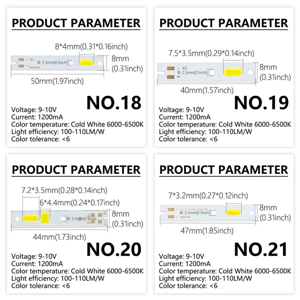 2pcs Led Car Headlight CSP CHIP 8.8-9.4V 9-10V Headlight H4 H7 H1 H3 Cold White 6000-6500K 1200mA 1500mA Auto fog Light LED Bulb