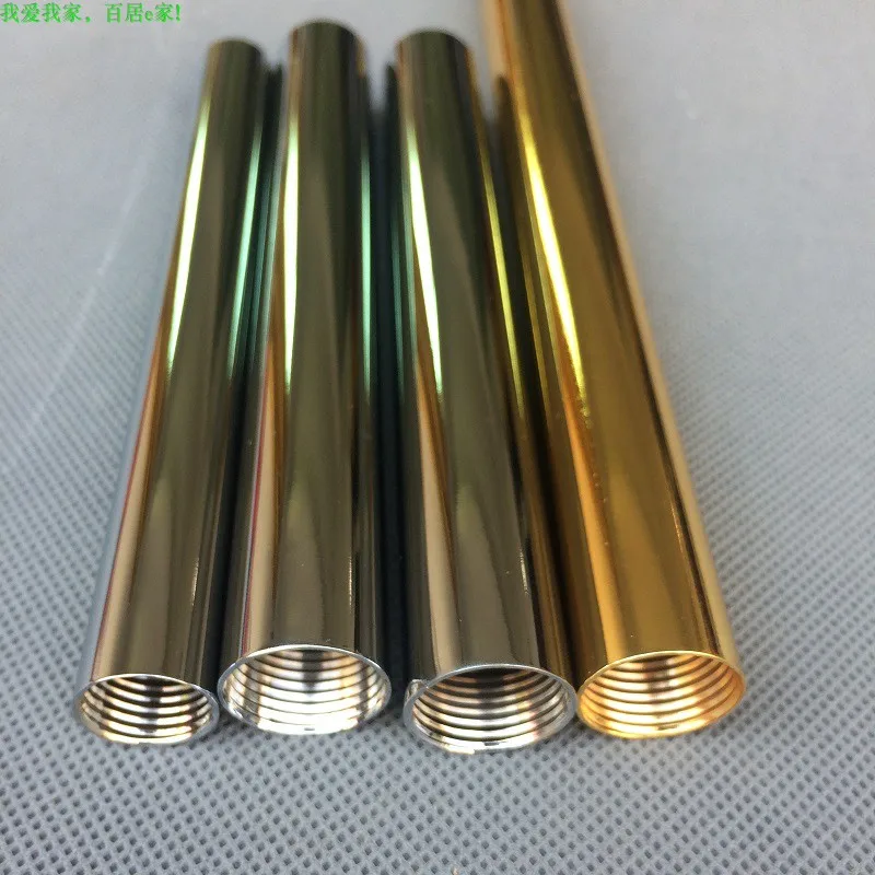 2pcs/lot Inner M14x1.5mm Female Thread Connection Tube M16 Hollow Straight Rod Retro Gold/Chrome Inner Tooth Tube Table Lamp DIY