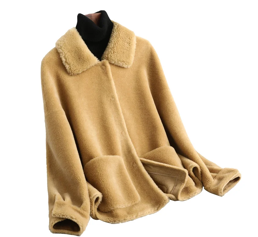 

Real Fur Coat Female Jacket 2020 Autumn Winter Jacket Women Sheep Shearling Fur Coat Female Korean Real Wool Coats MY