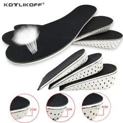 KOTLIKOFF Shoe Insoles Height Increase Insole Full/Half Insole Heighten Heel Insert Sports Shoes Pad 2-4cm Elevator Insoles