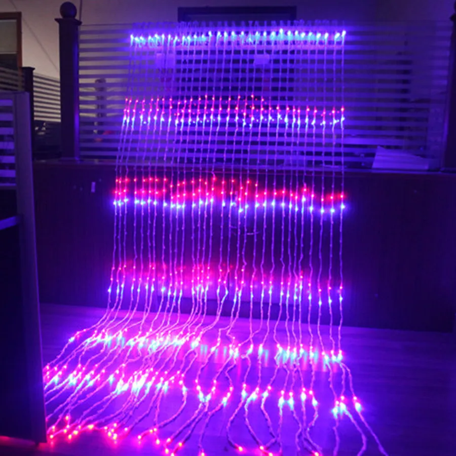 6*3M 3*6M LED Waterfall String Light Outdoor Curtain Icicle Light Meteor Shower Rain Light Christmas Wedding Garland Light