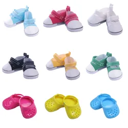 DOLL 9 Color Fashion Shoes Snadal Fit 18 Inch American 43cm Baby Doll Sneakers Generation ,Birthday Gift