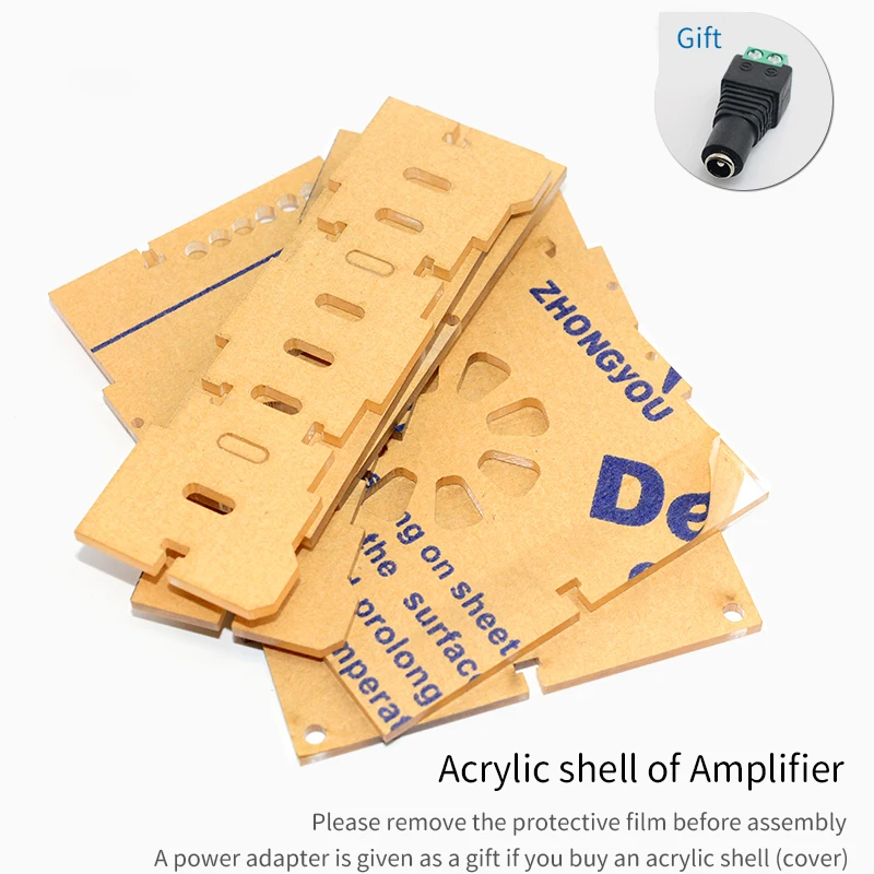 UNISIAN 파워 앰프 보드, TDA7498E 아크릴 쉘, 당점 전용, tda7498e 앰프, 아크릴 커버 박스 사용