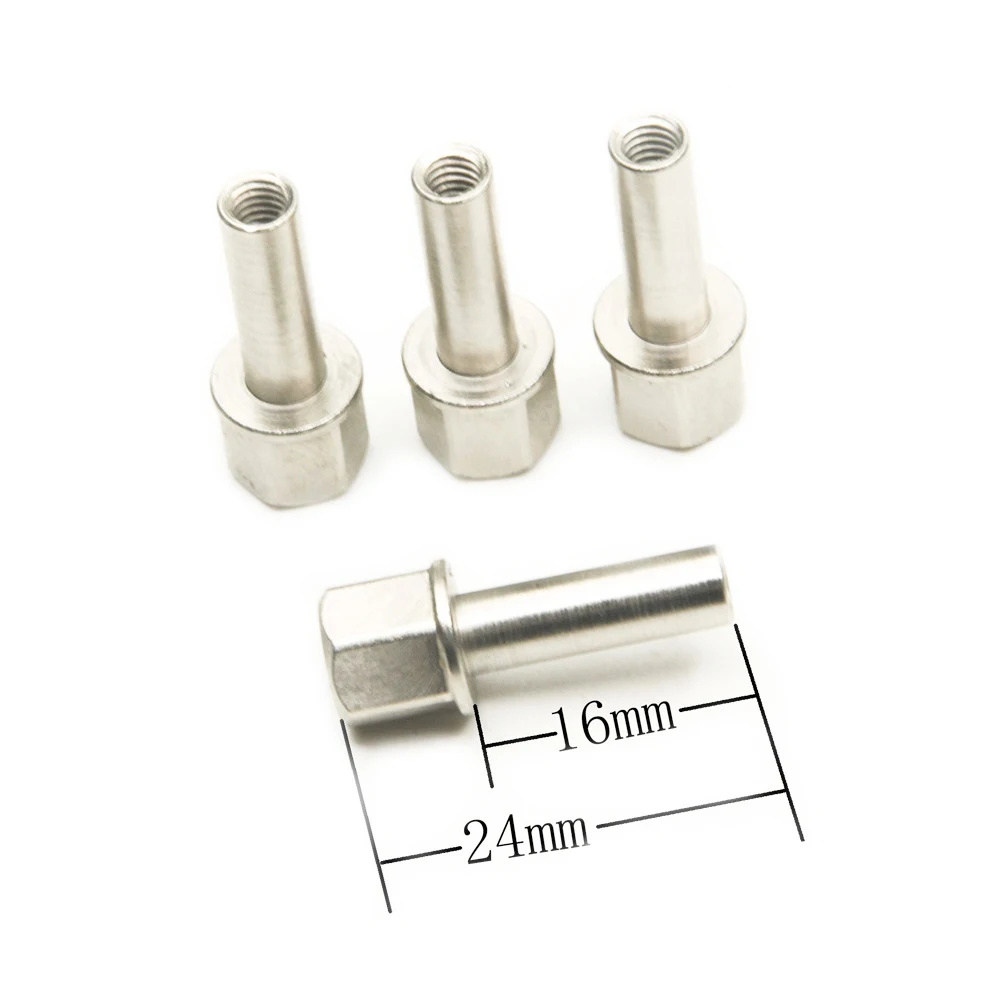 YEAHRUN 4 pcs/set Metal Nuts for 1/10 RC Car 12mm Wheel Hub Hex Drive Adapter Extension 15mm/20mm/25mm