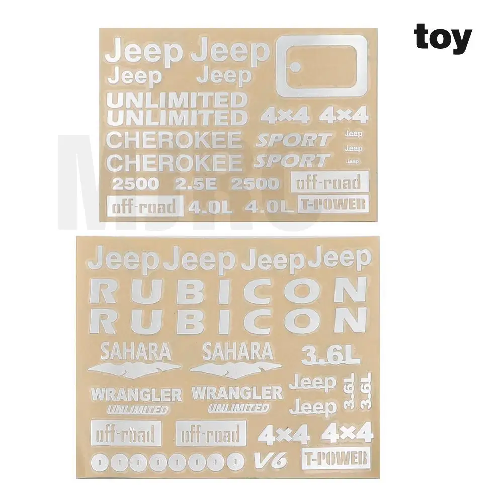 Wrangler Stickers For Traxxas Trx4 Defender Bronco Ranger Axial Scx10 D90 D110 Tamiya Cc01 Yikong Toyota Lc70 Lc80 Fj40