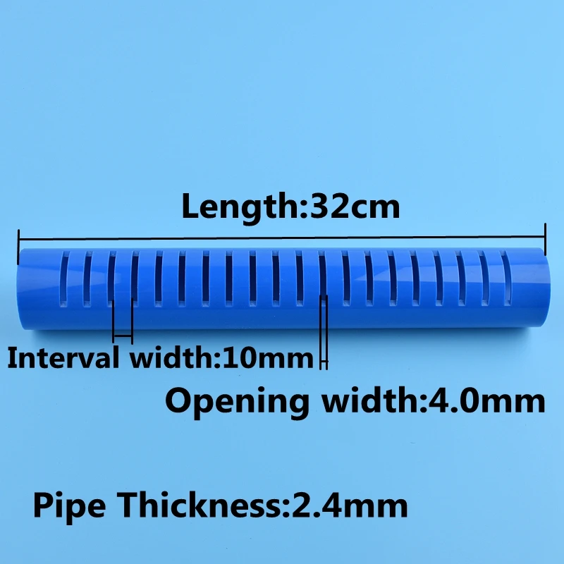 20mm25mm32mm40mm50mm Blue Aquarium Fish Tank PVC Rain Pipe Filter Accessories Deluge Downcomer Cess-PipeDrip Water Drain Tube