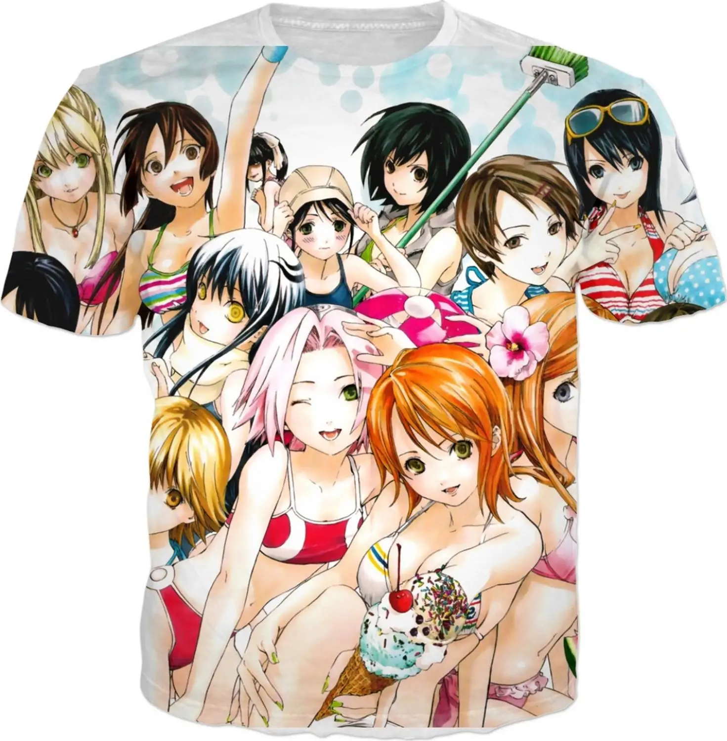 Anime sexy girl Fashion T shirt 3D Printed Chubby Anime Girl Bellies t shirt Harajuku summer Hipster Unisex Casual T-shirt tops