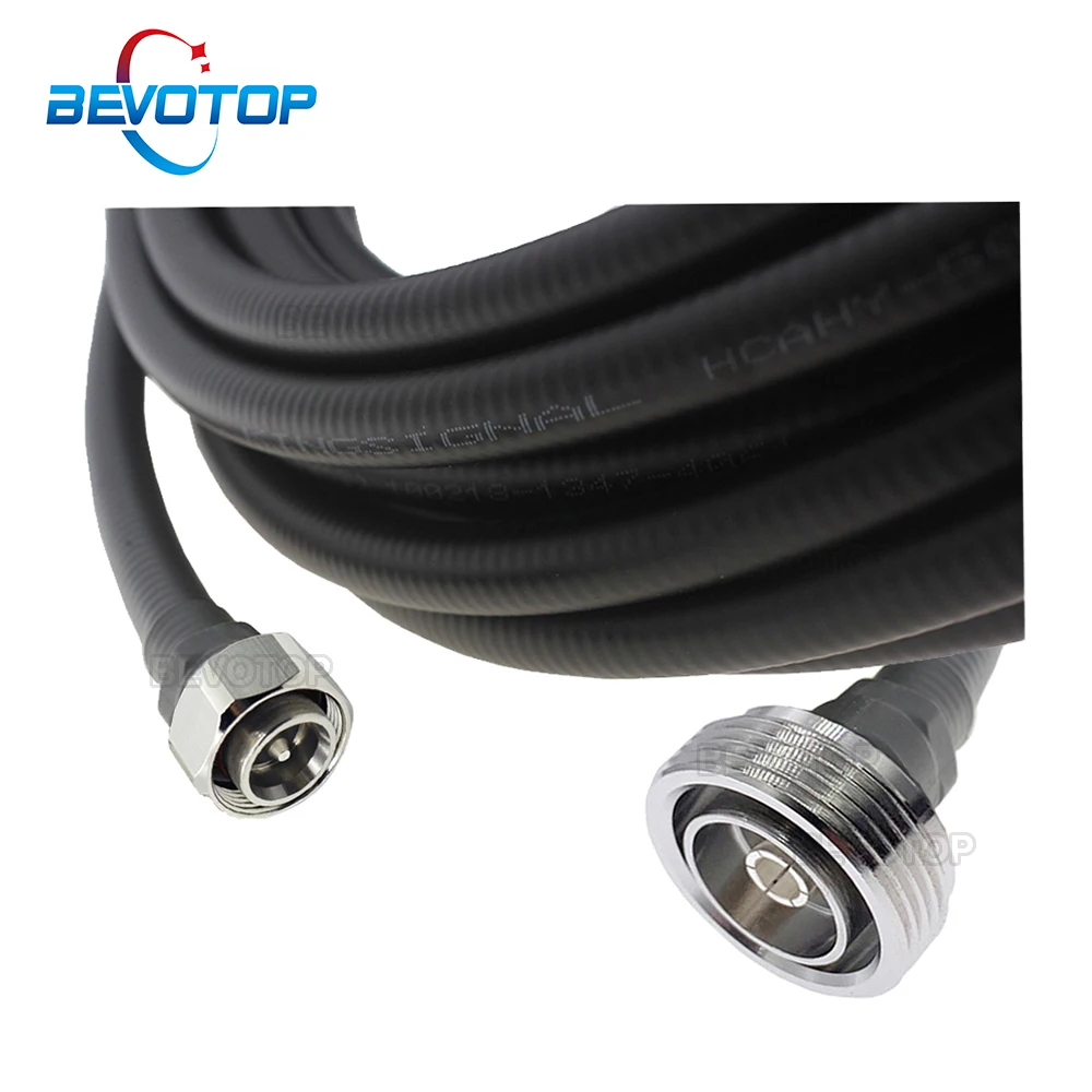 

4.3-10 Mini DIN Male Plug to DIN 7/16 L29 Female Jack 1/2 50-9 Super Flexible Feeder Cable RF Coaxial Extension Pigtail Jumper