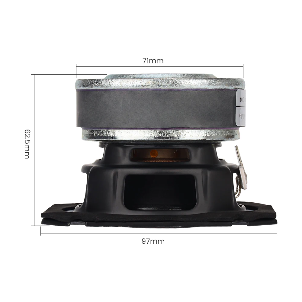 AIYIMA 1Pcs 3.5 Mid-woofer Speaker Rubber Edge Long Stroke Bass Audio Speaker 2 Ohm 30W HiFi Home Theater Loudspeaker