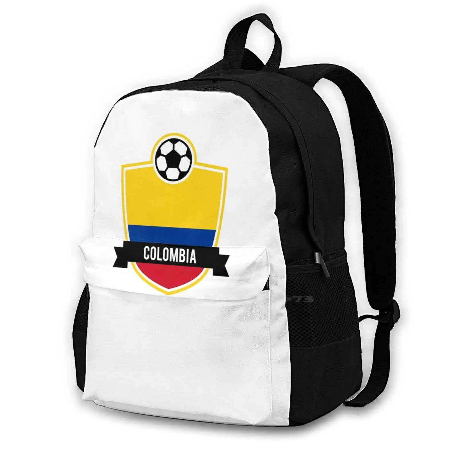 Colombia Team 3d Print Design Backpack Casual Bag Colombia Football Football Russia Soccer National Team Fan Champion