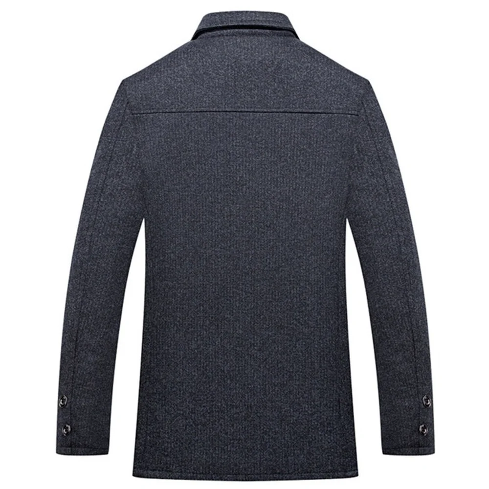 Male Classic Long Trench Coat Spring Autumn Men Casual Thin Windbreaker Solid Button Long Sleeve Streetwear Baggy Jacket 2021
