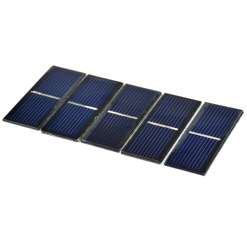 SUNYIMA 10PCS Polycrystalline Silicon Solar Panels Cells 0.5V 220mA 55*22mm Photovoltaic Panel for Diy Solar Charger