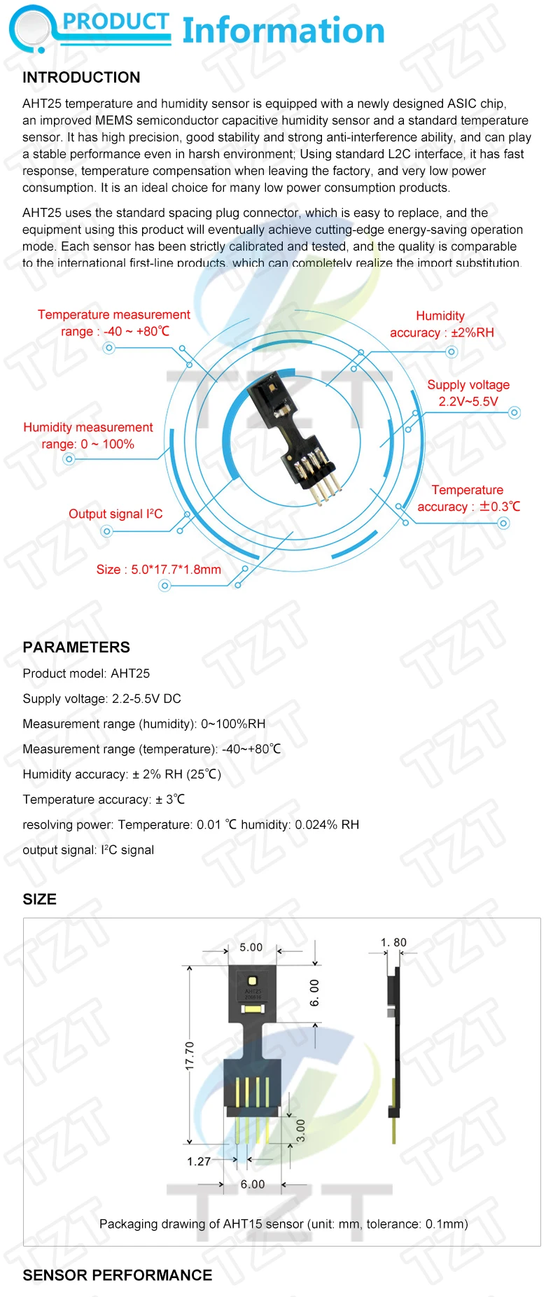 Das Temperatur- und Feuchtigkeitssensormodul AHT25 AHT21 ersetzt AHT10 zur Optimierung digitaler Signal-Feuchtigkeitssensoren für Arduino – Detail 1