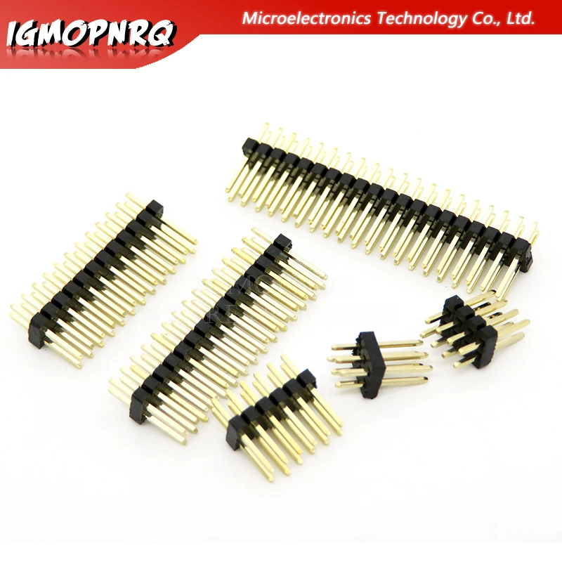 1.27mm 1.27 Double Row Male 2~40P Breakaway PCB Board Pin Header Connector Strip Pinheader 2*3/4/5/6/7/8/10/12/15/20/40p 3-50P