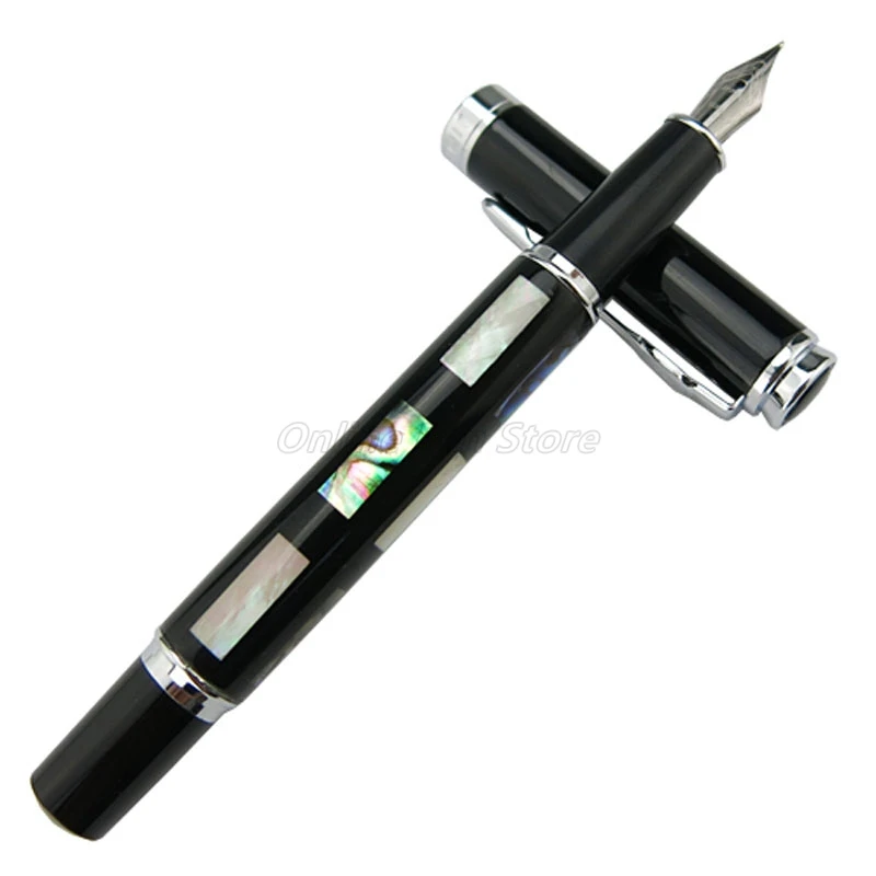 Jinhao Natural Abalone Barrel Medium Nib Fountain Pen Office School Wholesale Writing Accessories