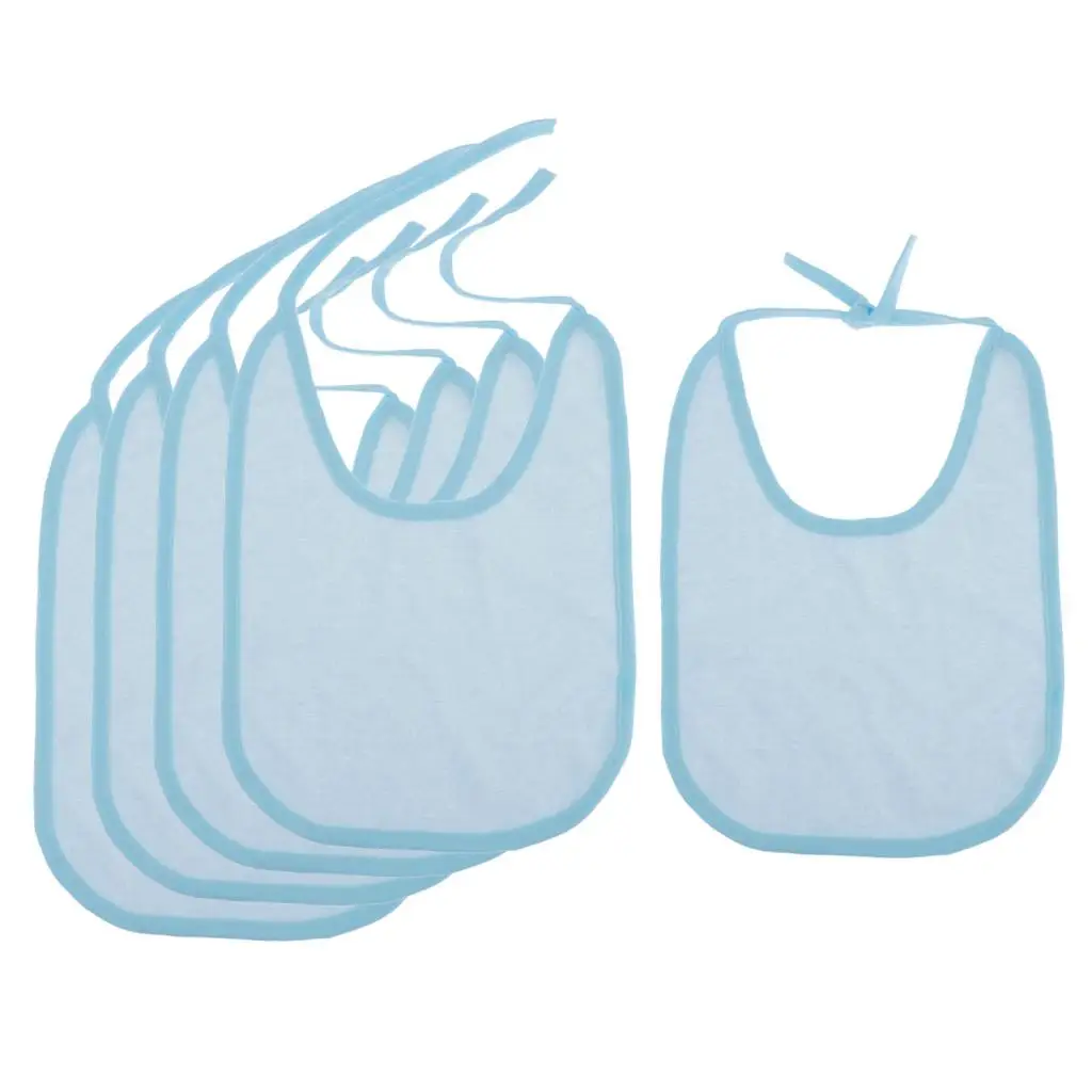 Big Large Bibs - 5 Pieces - Extra Coverage - Soft Drool Absorbing, Easy to Wash, Fits for Toddlers, Big Kids, Adults