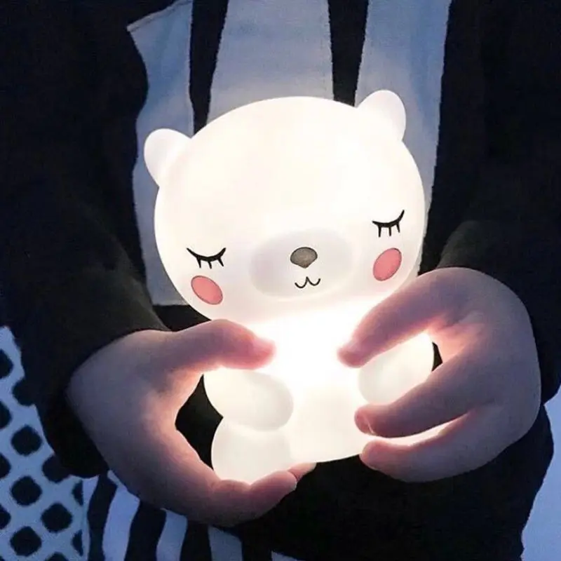 Cute Bear Panda Shape Led Night Light Lamp Cute Animal Cartoon Night Light for Baby Kids Room Decorative Lighting