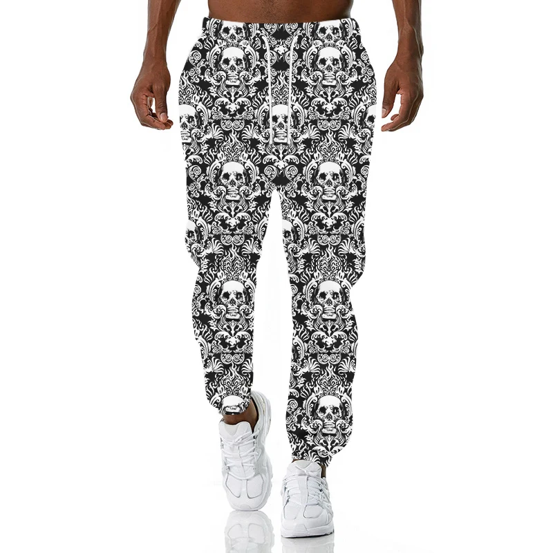 

New Full-body Printed Mens Sweatpants 3D Skull Jogger Trousers Harajuku Casual Hip-hop Pants CK06