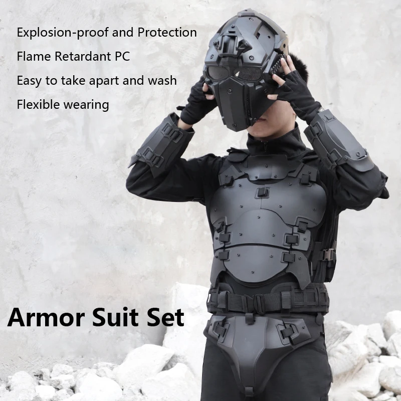 Tactical Military Armor Suit Set Shooting Protective Hunting Airsoft Vests Paintball Combat Cs Wargame Army Vest with MOLLE Belt