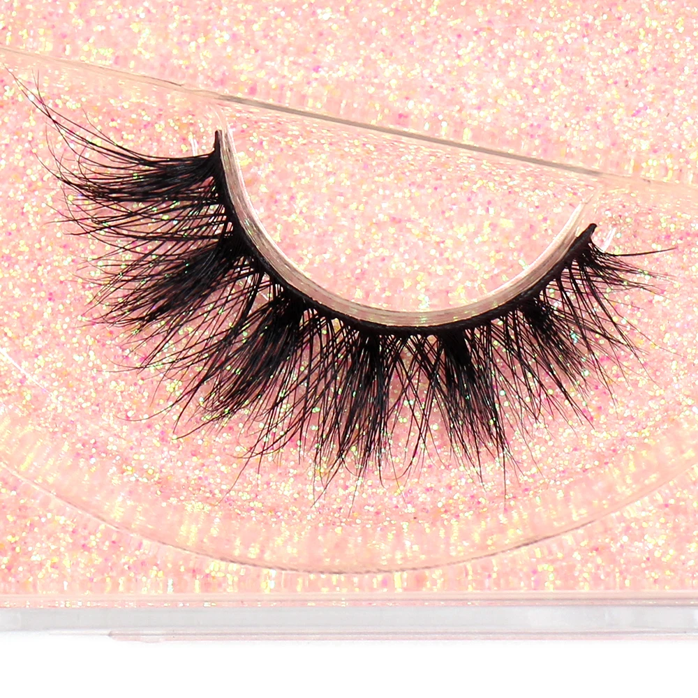 FOXESJI Make-up Nerz Wimpern Flauschige weiche volle gefälschte Wimpern Dicke falsche Wimpern Wispy Lash Extension Natürliche 3D-Augen-Nerzwimpern – Detail 2