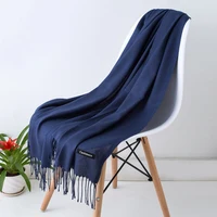 Desgine Brand Solid Women Cashmere Scarf Autumn Winter Warm Shawls Wraps 2024Men's Pashmina Tassels Scarves Female Foulard Mujer 5