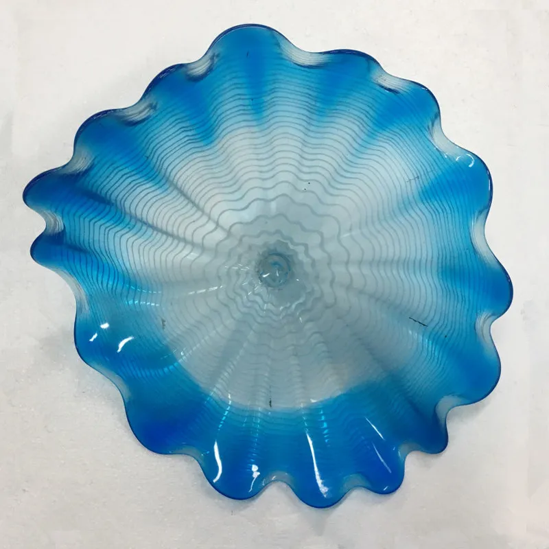 Modern Art Glass Wall Lamp Decorative Platter Hand Blown Murano Decoration Plates Diameter 25 to 30 CM