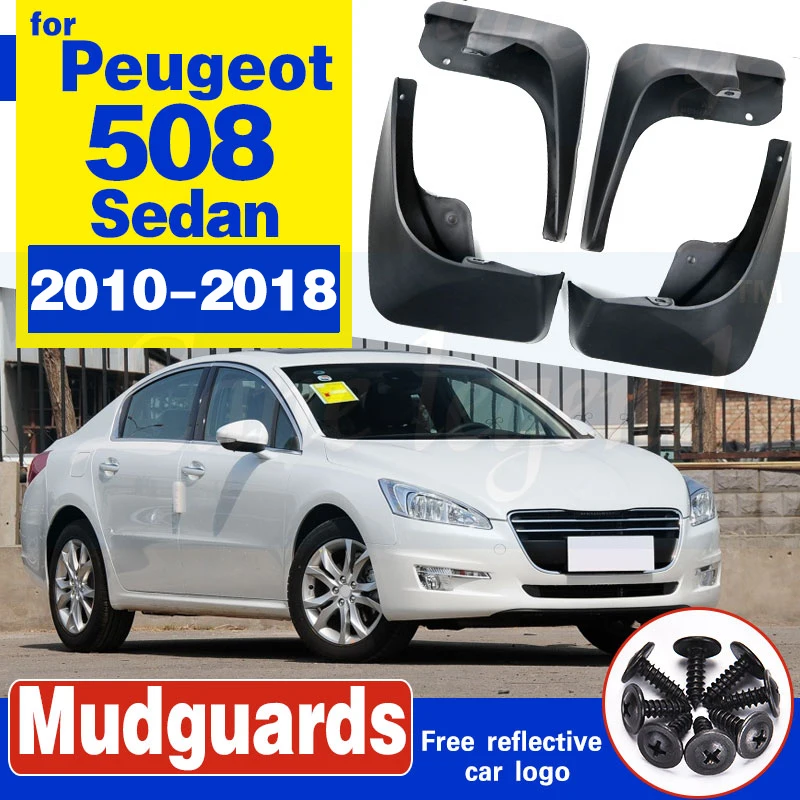 Mudflaps Splash Guards Mud Flap Onwards Mudguard Fender Car Mud Flaps 4Pcs/Set For Peugeot 508 Sedan 508SW 2010-2018