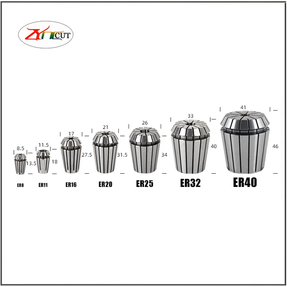 High Precision 0.005mm ER32 Collet ER8 ER11 ER16 ER20 ER25 ER40 Collet For CNC Milling Tool Holder Engraving MachineSpring Chuck
