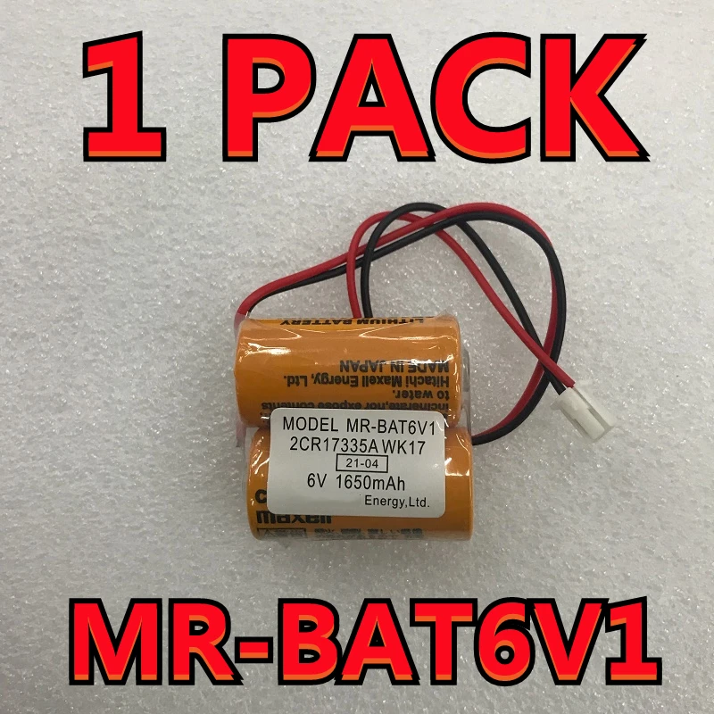 (NEW DATE)  1 PACK Original NEW MR-BAT6V1 2CR17335A WK17 6V PLC Lithium Battery With Connectors (Customizable Plug)