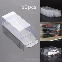 50 Pcs 30x40x162mm 41x43x162mm 50x60x122mm PVC Clear Toy Car Model 1:64/1:43 Dust Proof Display Protection Box