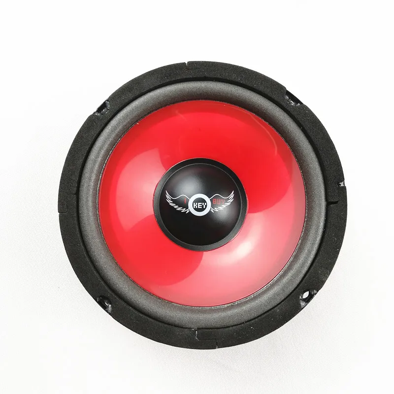 5 Inch Full Frequency 100W 4 Ohm Motorcycle Car Audio Speaker Round Magnetic Bass Piano Horn Midrange Red