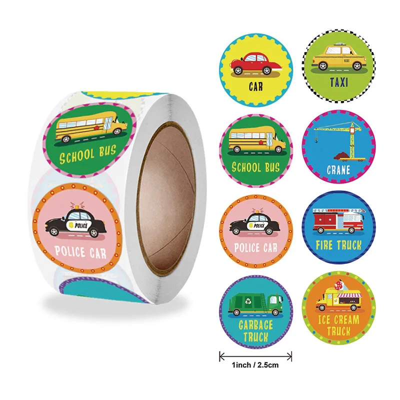 500pcs Teacher Reward Student Sticker English Cartoon Animal Pattern Fun Encourage Birthday Gift Label Stationery Sticker