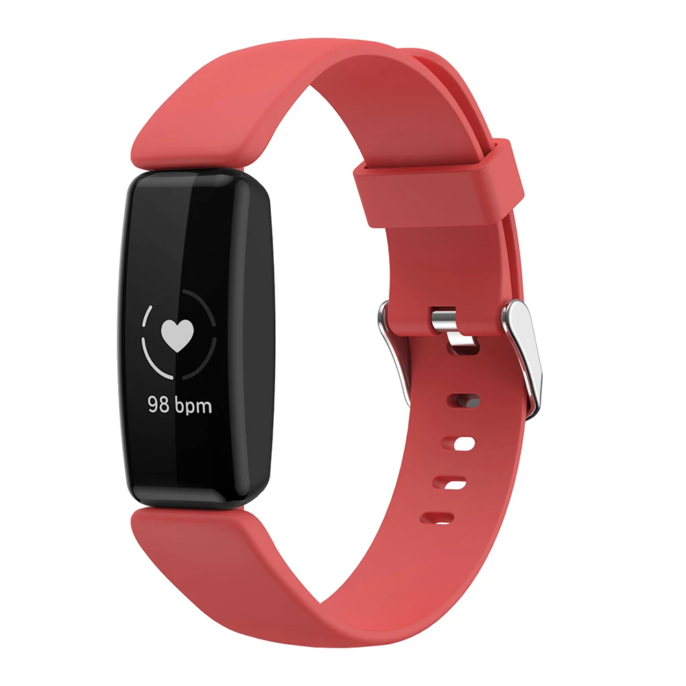 For Fitbit inspire 2 Band Silicone Watchband Strap Metal Buckle Bracelet Sport Wristband for Fitbit Inspire 2 Accessories