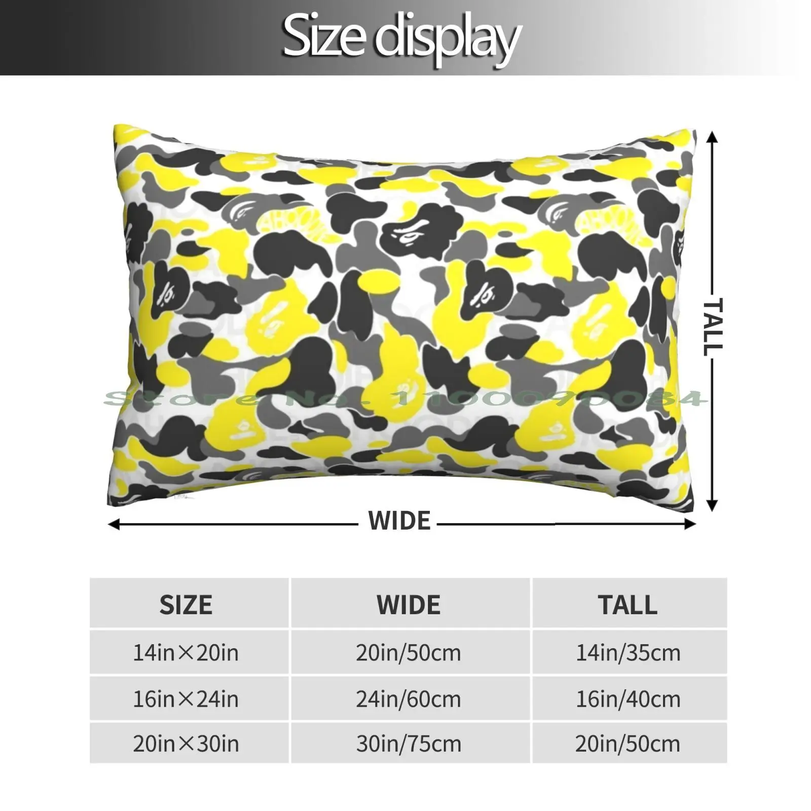 Yellow Black And Grey Camo Pillow Case 20x30 50*75 Sofa Bedroom Chess Player Christmas Ornament Tree Chess Gransmaster Chess