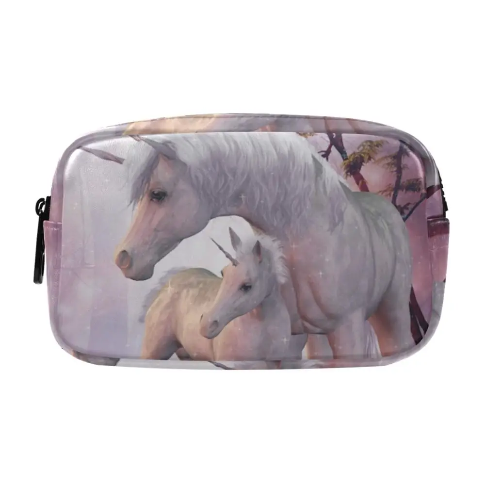 New Fashion Women Cosmetic Bag Unicorn Print Professional Travel Make Up Box Cosmetics Pouch Bags Beauty Case For Makeup Artist